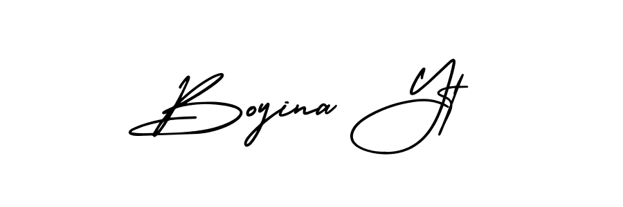 How to Draw Boyina Yt signature style? AmerikaSignatureDemo-Regular is a latest design signature styles for name Boyina Yt. Boyina Yt signature style 3 images and pictures png