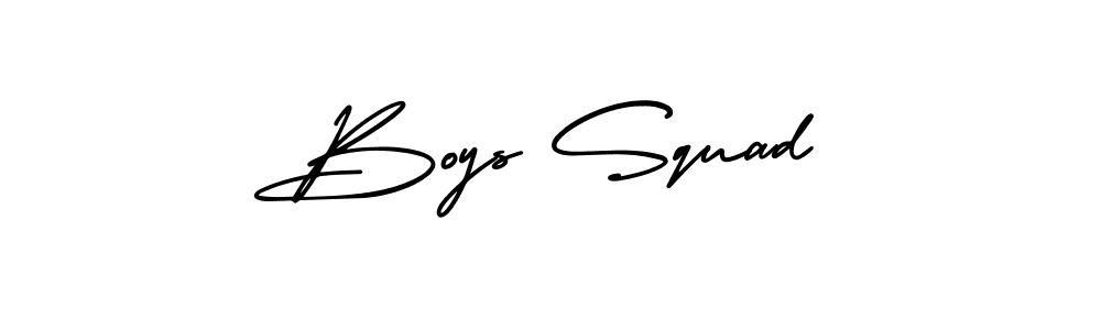 AmerikaSignatureDemo-Regular is a professional signature style that is perfect for those who want to add a touch of class to their signature. It is also a great choice for those who want to make their signature more unique. Get Boys Squad name to fancy signature for free. Boys Squad signature style 3 images and pictures png
