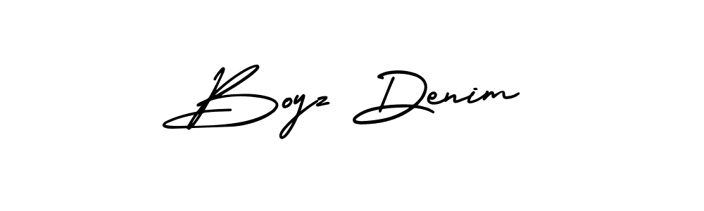 Design your own signature with our free online signature maker. With this signature software, you can create a handwritten (AmerikaSignatureDemo-Regular) signature for name Boyz Denim. Boyz Denim signature style 3 images and pictures png