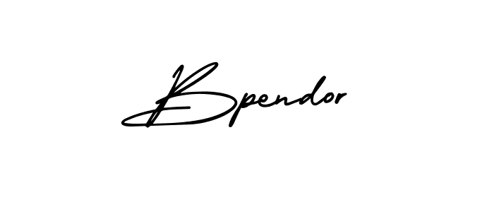 The best way (AmerikaSignatureDemo-Regular) to make a short signature is to pick only two or three words in your name. The name Bpendor include a total of six letters. For converting this name. Bpendor signature style 3 images and pictures png