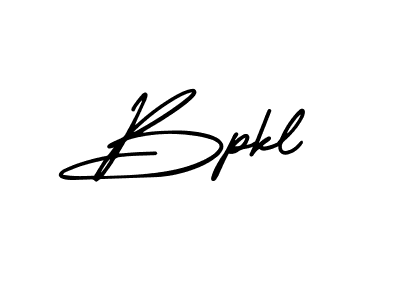 You should practise on your own different ways (AmerikaSignatureDemo-Regular) to write your name (Bpkl) in signature. don't let someone else do it for you. Bpkl signature style 3 images and pictures png