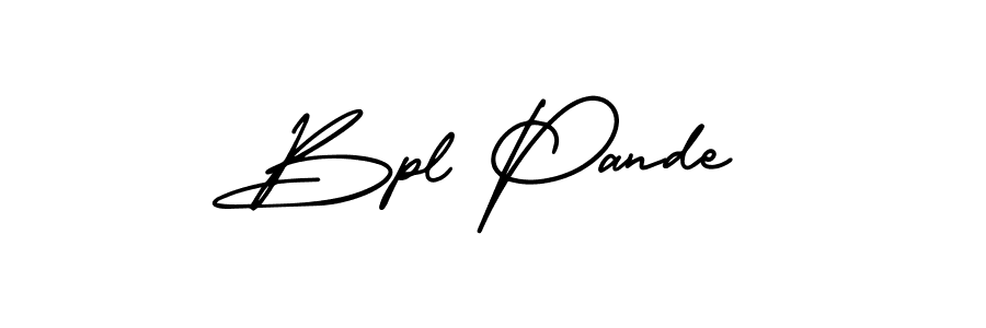 Use a signature maker to create a handwritten signature online. With this signature software, you can design (AmerikaSignatureDemo-Regular) your own signature for name Bpl Pande. Bpl Pande signature style 3 images and pictures png