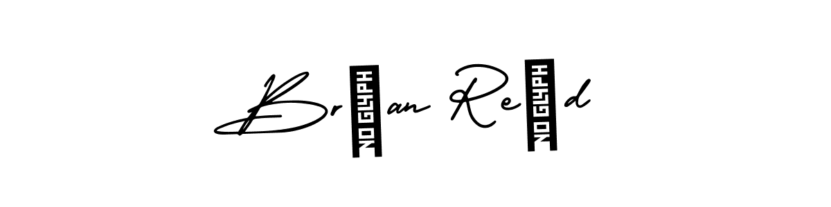 The best way (AmerikaSignatureDemo-Regular) to make a short signature is to pick only two or three words in your name. The name Brİan Reİd include a total of six letters. For converting this name. Brİan Reİd signature style 3 images and pictures png