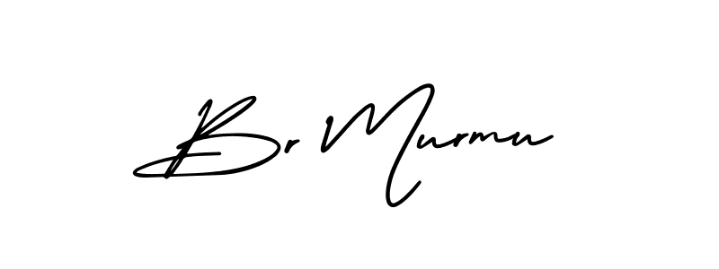 The best way (AmerikaSignatureDemo-Regular) to make a short signature is to pick only two or three words in your name. The name Br Murmu include a total of six letters. For converting this name. Br Murmu signature style 3 images and pictures png