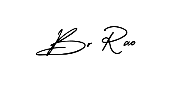 The best way (AmerikaSignatureDemo-Regular) to make a short signature is to pick only two or three words in your name. The name Br Rao include a total of six letters. For converting this name. Br Rao signature style 3 images and pictures png