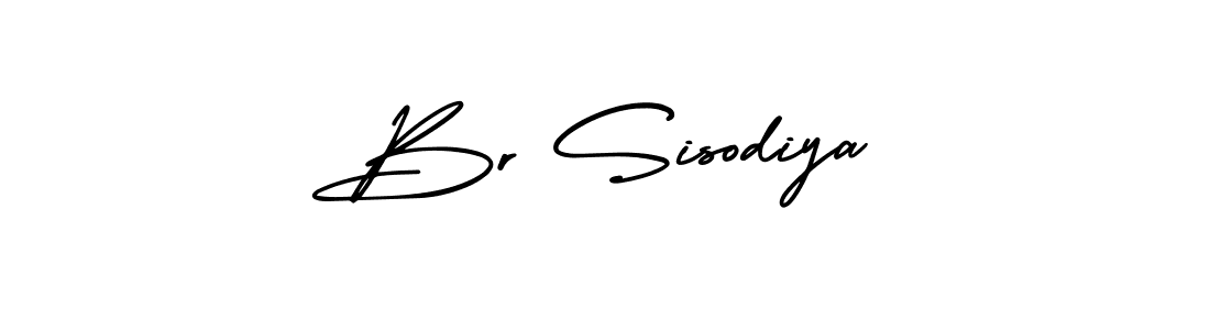 How to make Br Sisodiya name signature. Use AmerikaSignatureDemo-Regular style for creating short signs online. This is the latest handwritten sign. Br Sisodiya signature style 3 images and pictures png
