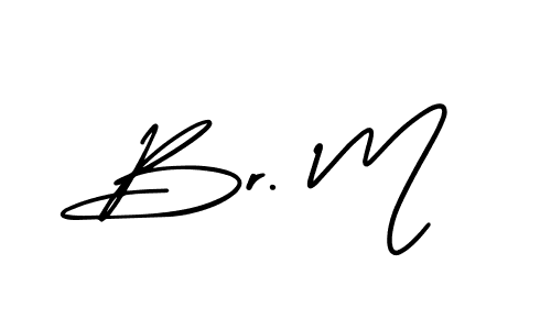 Make a beautiful signature design for name Br. M. With this signature (AmerikaSignatureDemo-Regular) style, you can create a handwritten signature for free. Br. M signature style 3 images and pictures png