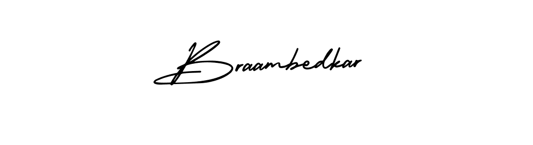 Design your own signature with our free online signature maker. With this signature software, you can create a handwritten (AmerikaSignatureDemo-Regular) signature for name Braambedkar. Braambedkar signature style 3 images and pictures png