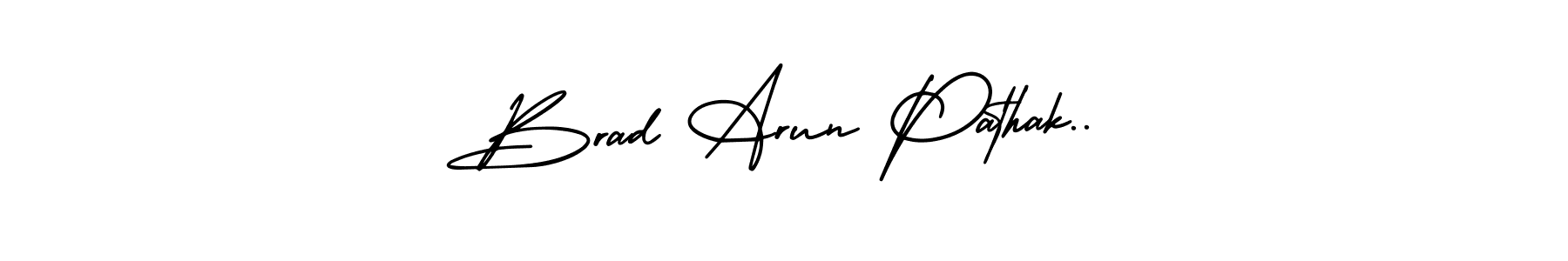 It looks lik you need a new signature style for name Brad Arun Pathak... Design unique handwritten (AmerikaSignatureDemo-Regular) signature with our free signature maker in just a few clicks. Brad Arun Pathak.. signature style 3 images and pictures png