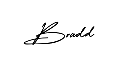 It looks lik you need a new signature style for name Bradd. Design unique handwritten (AmerikaSignatureDemo-Regular) signature with our free signature maker in just a few clicks. Bradd signature style 3 images and pictures png