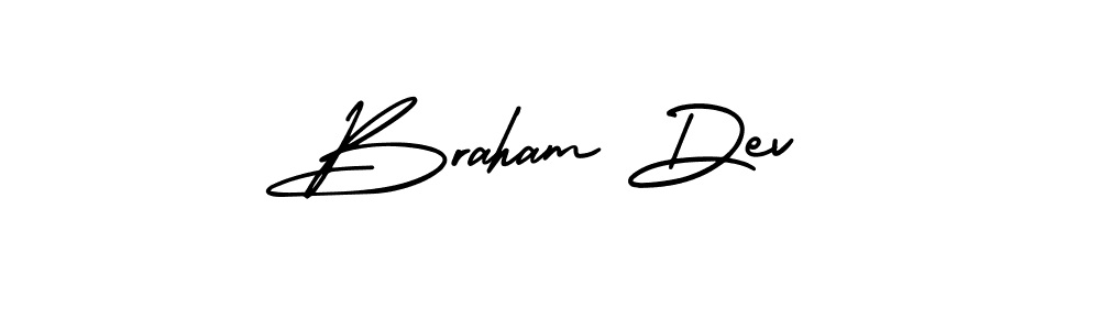 Make a beautiful signature design for name Braham Dev. With this signature (AmerikaSignatureDemo-Regular) style, you can create a handwritten signature for free. Braham Dev signature style 3 images and pictures png