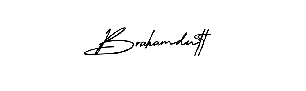 This is the best signature style for the Brahamdutt name. Also you like these signature font (AmerikaSignatureDemo-Regular). Mix name signature. Brahamdutt signature style 3 images and pictures png