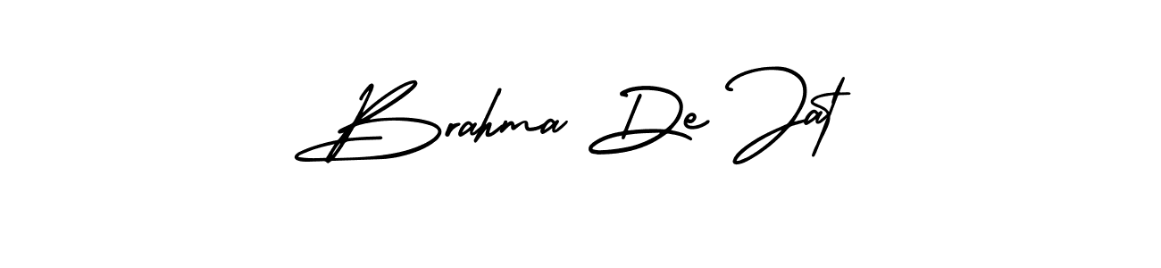 The best way (AmerikaSignatureDemo-Regular) to make a short signature is to pick only two or three words in your name. The name Brahma De Jat include a total of six letters. For converting this name. Brahma De Jat signature style 3 images and pictures png