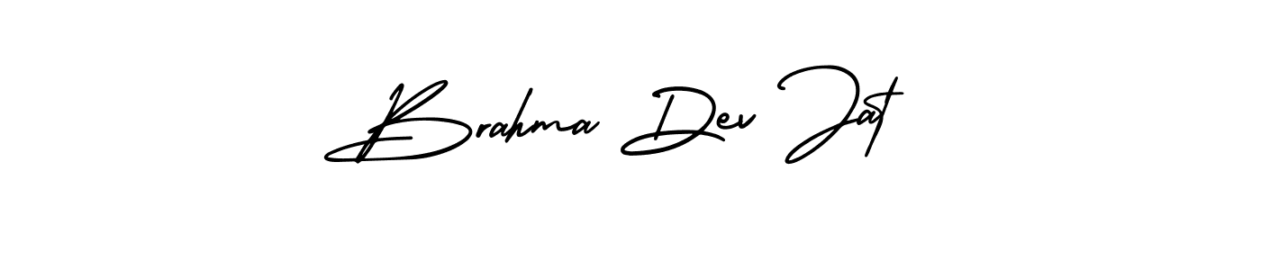 The best way (AmerikaSignatureDemo-Regular) to make a short signature is to pick only two or three words in your name. The name Brahma Dev Jat include a total of six letters. For converting this name. Brahma Dev Jat signature style 3 images and pictures png