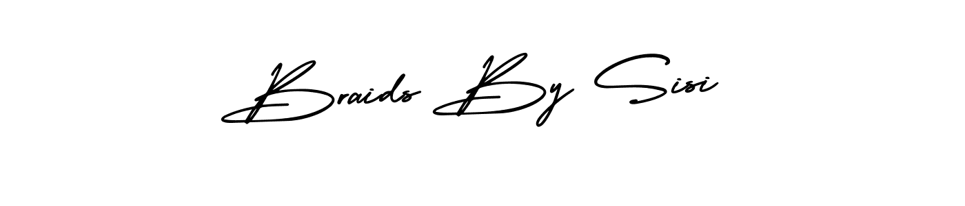 Braids By Sisi stylish signature style. Best Handwritten Sign (AmerikaSignatureDemo-Regular) for my name. Handwritten Signature Collection Ideas for my name Braids By Sisi. Braids By Sisi signature style 3 images and pictures png