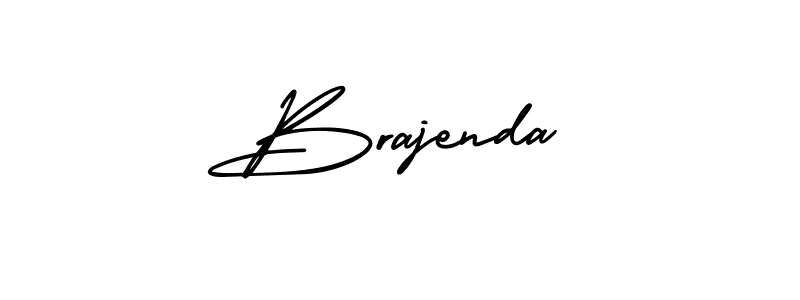 How to make Brajenda signature? AmerikaSignatureDemo-Regular is a professional autograph style. Create handwritten signature for Brajenda name. Brajenda signature style 3 images and pictures png