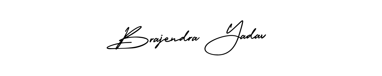 Make a beautiful signature design for name Brajendra Yadav. With this signature (AmerikaSignatureDemo-Regular) style, you can create a handwritten signature for free. Brajendra Yadav signature style 3 images and pictures png