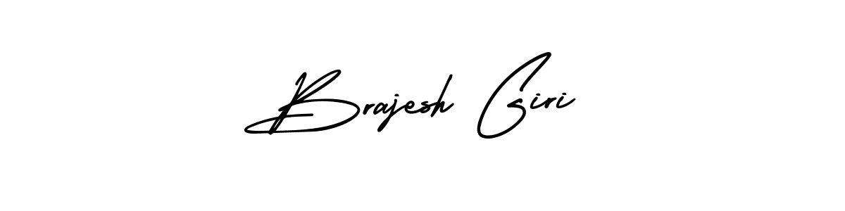 You should practise on your own different ways (AmerikaSignatureDemo-Regular) to write your name (Brajesh Giri) in signature. don't let someone else do it for you. Brajesh Giri signature style 3 images and pictures png