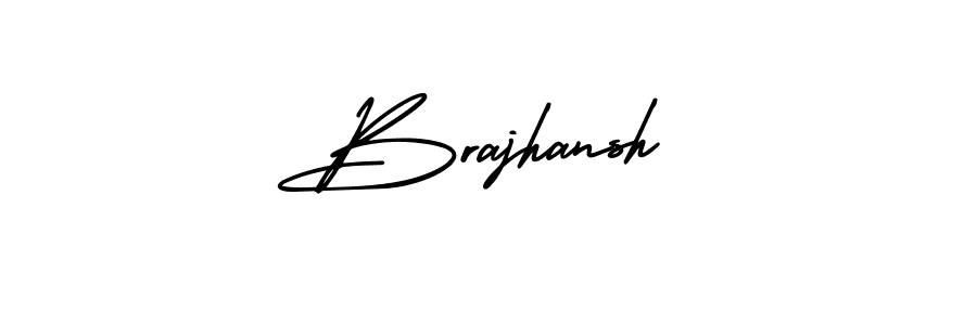 The best way (AmerikaSignatureDemo-Regular) to make a short signature is to pick only two or three words in your name. The name Brajhansh include a total of six letters. For converting this name. Brajhansh signature style 3 images and pictures png