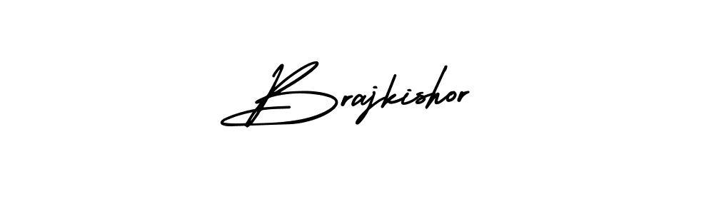 How to make Brajkishor name signature. Use AmerikaSignatureDemo-Regular style for creating short signs online. This is the latest handwritten sign. Brajkishor signature style 3 images and pictures png