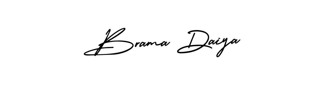 AmerikaSignatureDemo-Regular is a professional signature style that is perfect for those who want to add a touch of class to their signature. It is also a great choice for those who want to make their signature more unique. Get Brama Daiya name to fancy signature for free. Brama Daiya signature style 3 images and pictures png