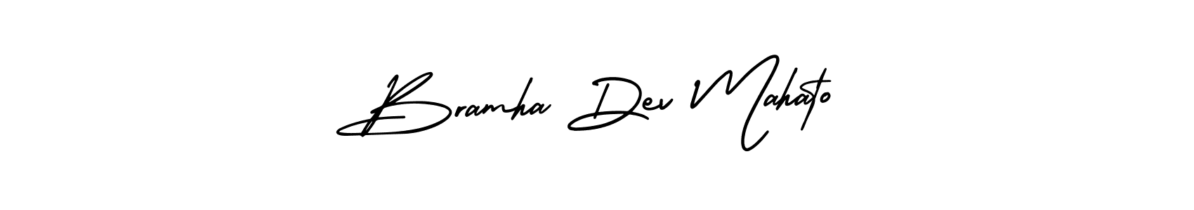 Make a beautiful signature design for name Bramha Dev Mahato. With this signature (AmerikaSignatureDemo-Regular) style, you can create a handwritten signature for free. Bramha Dev Mahato signature style 3 images and pictures png