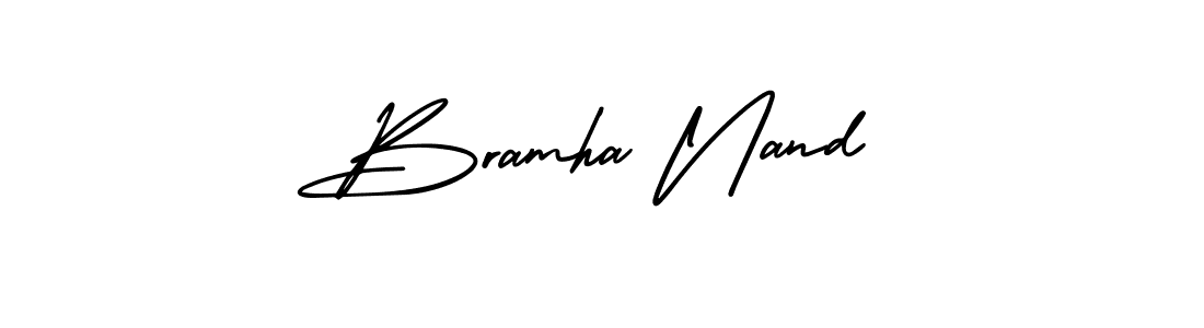 AmerikaSignatureDemo-Regular is a professional signature style that is perfect for those who want to add a touch of class to their signature. It is also a great choice for those who want to make their signature more unique. Get Bramha Nand name to fancy signature for free. Bramha Nand signature style 3 images and pictures png