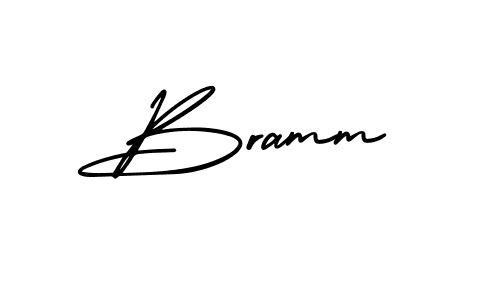 Bramm stylish signature style. Best Handwritten Sign (AmerikaSignatureDemo-Regular) for my name. Handwritten Signature Collection Ideas for my name Bramm. Bramm signature style 3 images and pictures png