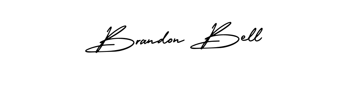 How to make Brandon Bell name signature. Use AmerikaSignatureDemo-Regular style for creating short signs online. This is the latest handwritten sign. Brandon Bell signature style 3 images and pictures png