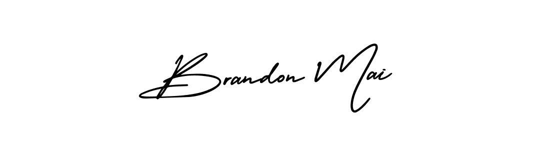 Design your own signature with our free online signature maker. With this signature software, you can create a handwritten (AmerikaSignatureDemo-Regular) signature for name Brandon Mai. Brandon Mai signature style 3 images and pictures png