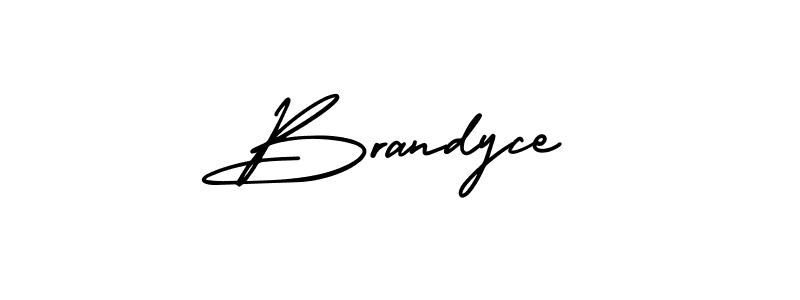 You should practise on your own different ways (AmerikaSignatureDemo-Regular) to write your name (Brandyce) in signature. don't let someone else do it for you. Brandyce signature style 3 images and pictures png