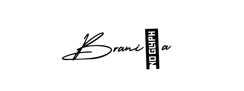 Create a beautiful signature design for name Braniša. With this signature (AmerikaSignatureDemo-Regular) fonts, you can make a handwritten signature for free. Braniša signature style 3 images and pictures png