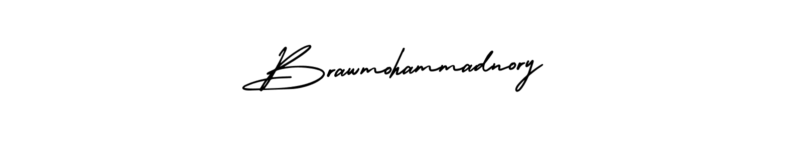 How to make Brawmohammadnory signature? AmerikaSignatureDemo-Regular is a professional autograph style. Create handwritten signature for Brawmohammadnory name. Brawmohammadnory signature style 3 images and pictures png