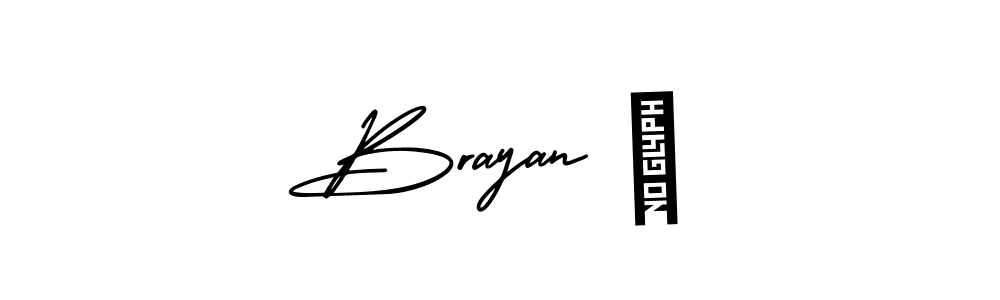 Use a signature maker to create a handwritten signature online. With this signature software, you can design (AmerikaSignatureDemo-Regular) your own signature for name Brayan ♡. Brayan ♡ signature style 3 images and pictures png