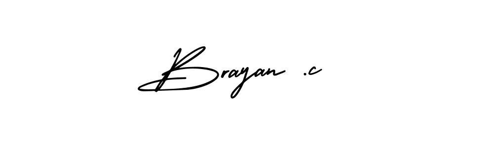 Create a beautiful signature design for name Brayan .c . With this signature (AmerikaSignatureDemo-Regular) fonts, you can make a handwritten signature for free. Brayan .c  signature style 3 images and pictures png