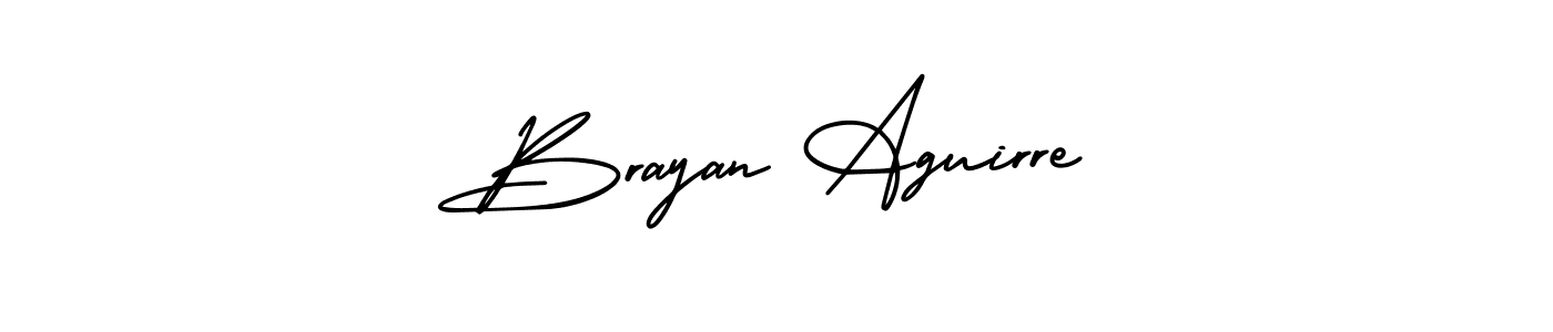 Design your own signature with our free online signature maker. With this signature software, you can create a handwritten (AmerikaSignatureDemo-Regular) signature for name Brayan Aguirre. Brayan Aguirre signature style 3 images and pictures png