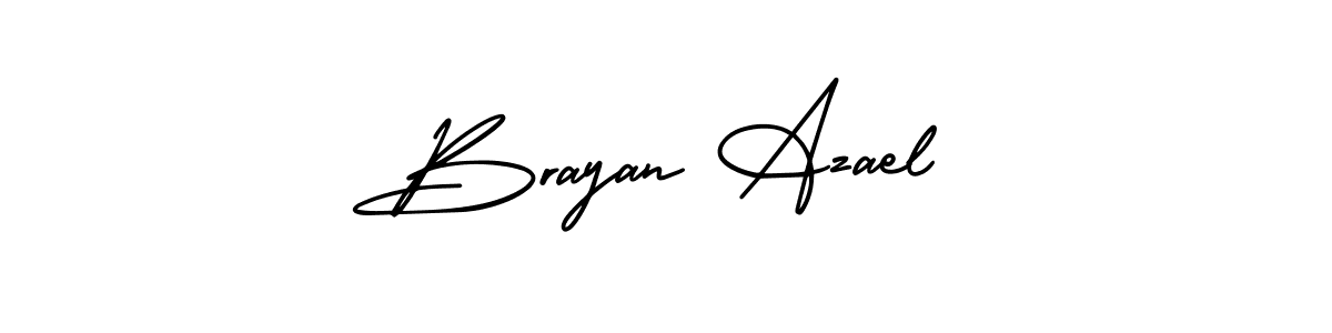 How to make Brayan Azael name signature. Use AmerikaSignatureDemo-Regular style for creating short signs online. This is the latest handwritten sign. Brayan Azael signature style 3 images and pictures png