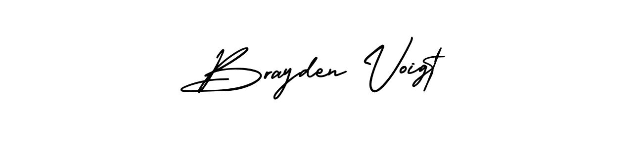 Make a beautiful signature design for name Brayden Voigt. With this signature (AmerikaSignatureDemo-Regular) style, you can create a handwritten signature for free. Brayden Voigt signature style 3 images and pictures png