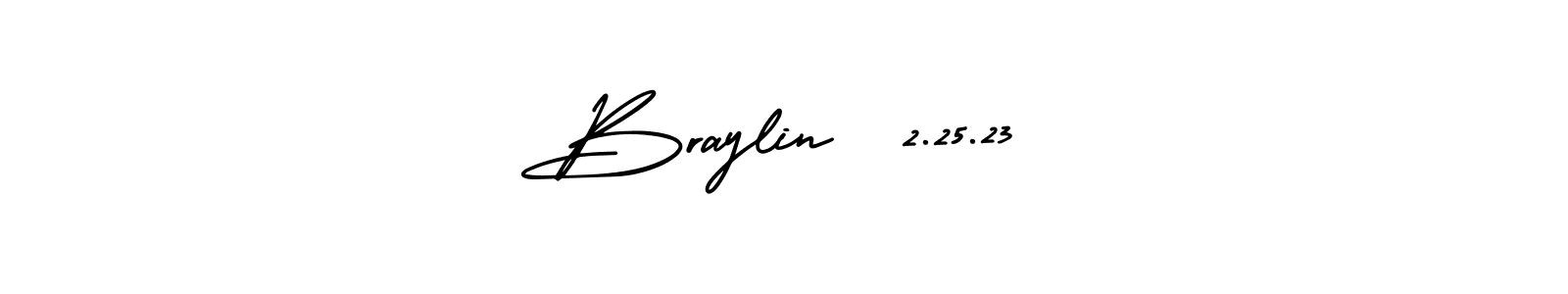 How to make Braylin  2.25.23 name signature. Use AmerikaSignatureDemo-Regular style for creating short signs online. This is the latest handwritten sign. Braylin  2.25.23 signature style 3 images and pictures png
