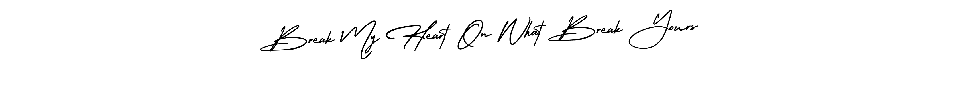 Similarly AmerikaSignatureDemo-Regular is the best handwritten signature design. Signature creator online .You can use it as an online autograph creator for name Break My Heart On What Break Yours. Break My Heart On What Break Yours signature style 3 images and pictures png