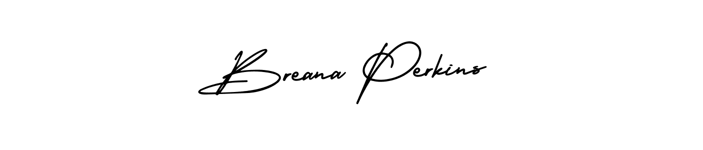 Design your own signature with our free online signature maker. With this signature software, you can create a handwritten (AmerikaSignatureDemo-Regular) signature for name Breana Perkins. Breana Perkins signature style 3 images and pictures png