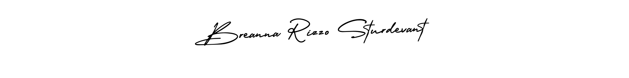 Create a beautiful signature design for name Breanna Rizzo Sturdevant. With this signature (AmerikaSignatureDemo-Regular) fonts, you can make a handwritten signature for free. Breanna Rizzo Sturdevant signature style 3 images and pictures png