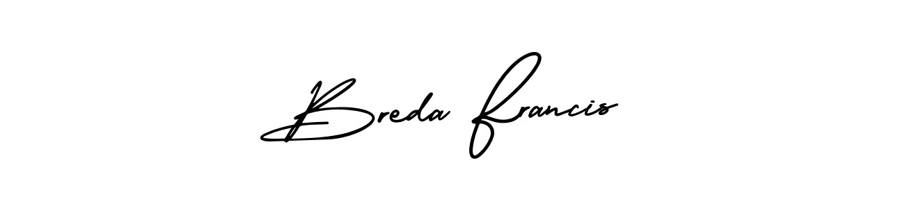 Also You can easily find your signature by using the search form. We will create Breda Francis name handwritten signature images for you free of cost using AmerikaSignatureDemo-Regular sign style. Breda Francis signature style 3 images and pictures png