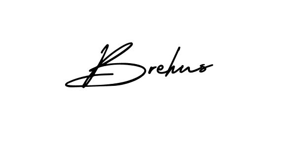 You should practise on your own different ways (AmerikaSignatureDemo-Regular) to write your name (Brehus) in signature. don't let someone else do it for you. Brehus signature style 3 images and pictures png