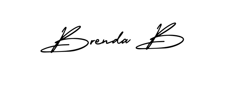Make a beautiful signature design for name Brenda B. With this signature (AmerikaSignatureDemo-Regular) style, you can create a handwritten signature for free. Brenda B signature style 3 images and pictures png