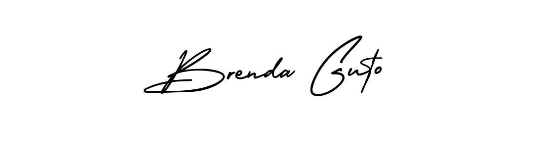 The best way (AmerikaSignatureDemo-Regular) to make a short signature is to pick only two or three words in your name. The name Brenda Guto include a total of six letters. For converting this name. Brenda Guto signature style 3 images and pictures png