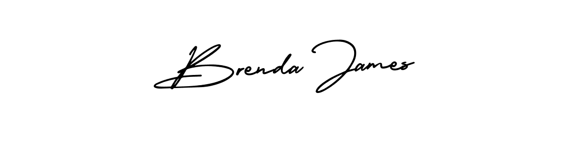 Brenda James stylish signature style. Best Handwritten Sign (AmerikaSignatureDemo-Regular) for my name. Handwritten Signature Collection Ideas for my name Brenda James. Brenda James signature style 3 images and pictures png