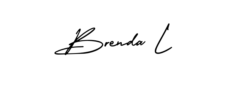 Use a signature maker to create a handwritten signature online. With this signature software, you can design (AmerikaSignatureDemo-Regular) your own signature for name Brenda L. Brenda L signature style 3 images and pictures png