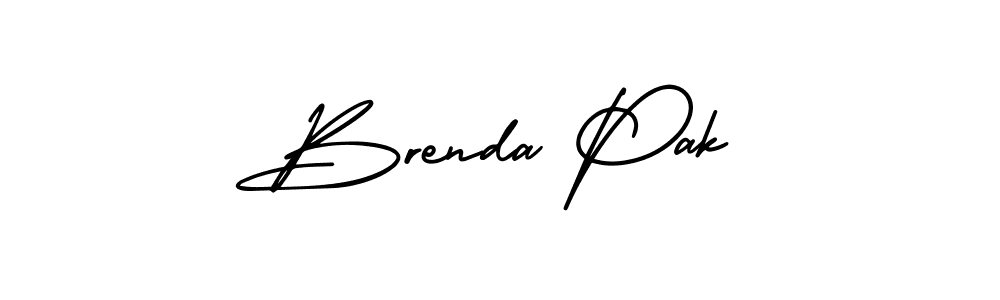 Make a beautiful signature design for name Brenda Pak. With this signature (AmerikaSignatureDemo-Regular) style, you can create a handwritten signature for free. Brenda Pak signature style 3 images and pictures png