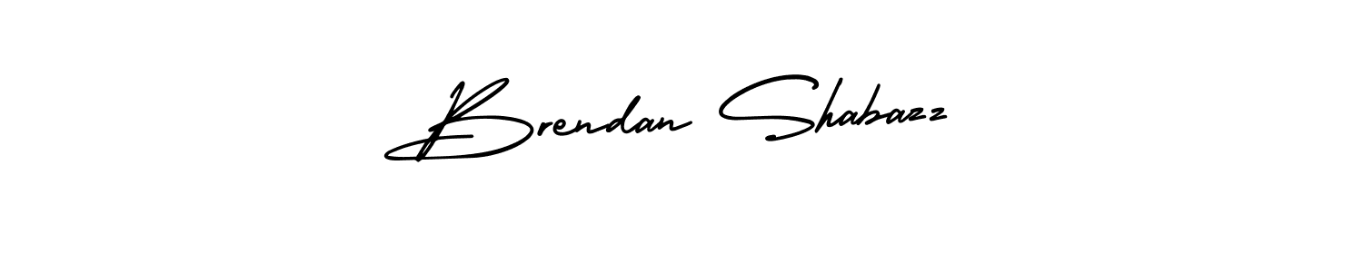 How to Draw Brendan Shabazz signature style? AmerikaSignatureDemo-Regular is a latest design signature styles for name Brendan Shabazz. Brendan Shabazz signature style 3 images and pictures png